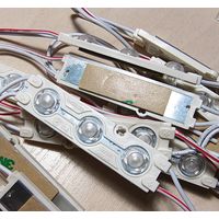 КРАСНЫЕ 5050 светодиодный модули 0,72 Вт. 3 светодиода. 12 Вольт. Аналог светодиодной ленты