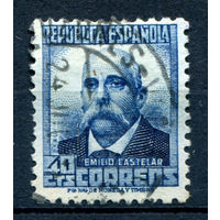 Испания (Вторая Республика) - 1931/32г. - Николас Сальмерон, тип I, 40 с - 1 марка - гашёная [Mi 624 I]. #1-Sp-13-A-2