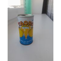 Paритетная винтажная железная банка oт кубинскoго сoка мaнго "Тaоro - Jugo De Mangо" (Сделано нa Кубe). 1980-е.