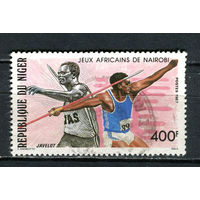 Нигер - 1987 - Спорт Метание копья 400Fr - [Mi.1026] - 1 марка. Гашеная.  (Лот 17Js)-T25P1