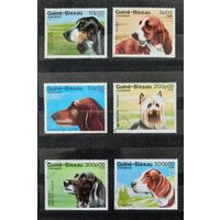 Гвинея-Бисау 1988г. Серия из 6 марок. Породы собак. гаш.