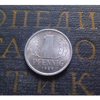 1 пфенниг 1989 (A) Германия ГДР #20 aUNC