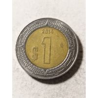 Мексика 1 песо 2014