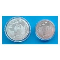 20 рублей 2005 серебро + 1 рубль 2005 медно-никель "Теннис"