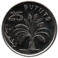 РЕСПУБЛИКА ГАМБИЯ 25 БУТУТОВ 1998. МАСЛИЧНАЯ ПАЛЬМА