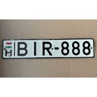 Номерной знак. Венгрия.