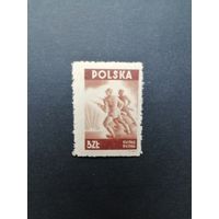Польша 1946 Марка "Первая годовщина завершения Второй мировой войны" (чистая*, есть наклейка) Mi.438 каталог 0.70 евро