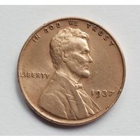 США. 1 цент 1937 г.