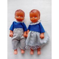 Пупсики. Из 90-х. Миниатюрные куклы. 11,5 см. Пара одним лотом