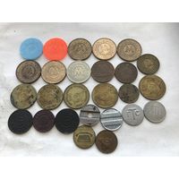 Жетоны метро и связи - 28 шт