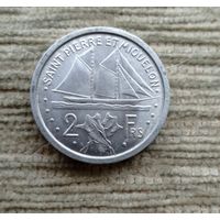 Werty71 Сен-Пьер и Микелон Французский 2 франка 1948 Корабль Либертина Блеск