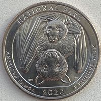 США 25 центов (квотер) 2020 г. D. Национальный парк Американского Самоа