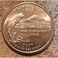 25 центов США 2007 D Вашингтон AU