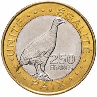 Джибути 250 франков, 2012 UNC