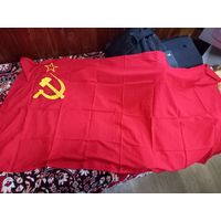 Флаг СССР 140х70см оригинал ткань Серп и Молот Звезда