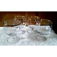 Бокалы с  ,,позолотой'' СССР 4шт.